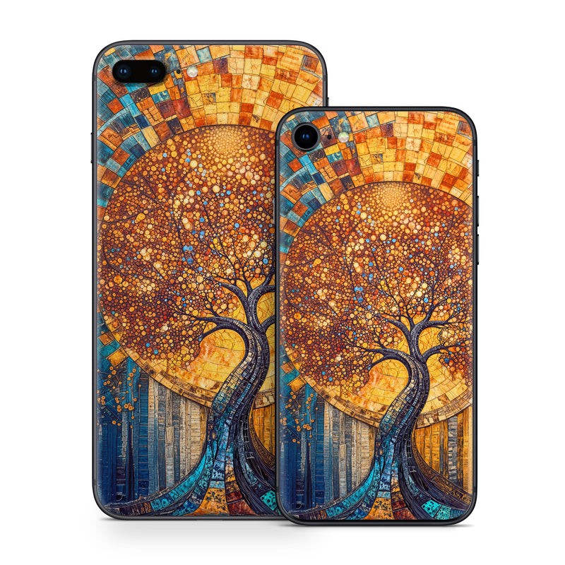 iPhone 8 Series Skin design of Art, Visual arts, Modern art, Creative arts, Paint, Graphics, Art Paint, Acrylic paint, with yellow, orange, blue, green, black, gray, blue colors