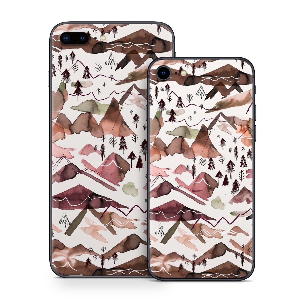 iPhone 8 Series Skin design of Pattern, Design, Leaf, Camouflage, Military camouflage, Illustration, Art, with white, red, black, gray colors