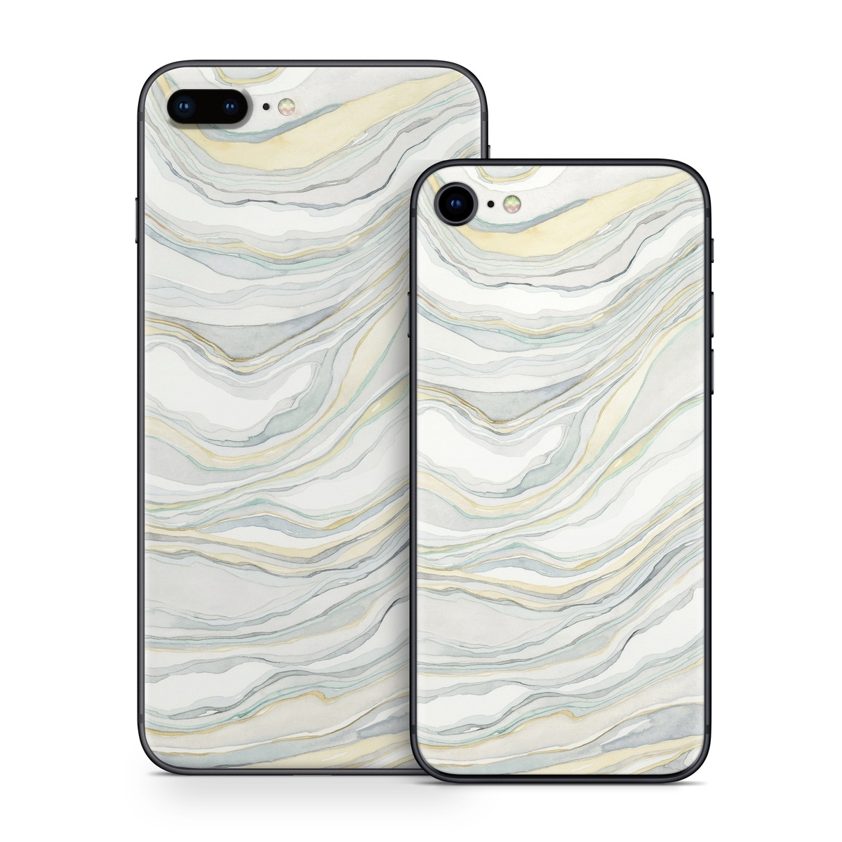 iPhone 8 Series Skin design of Line, Pattern, with yellow, white, blue, gray colors