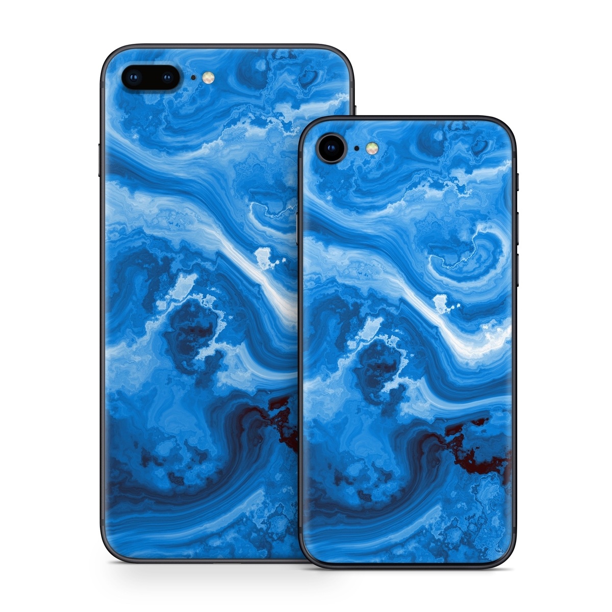 iPhone 8 Series Skin design of Blue, Water, Aqua, Azure, Turquoise, Pattern, Liquid, Wave, Electric blue, Design, with blue, white, black colors
