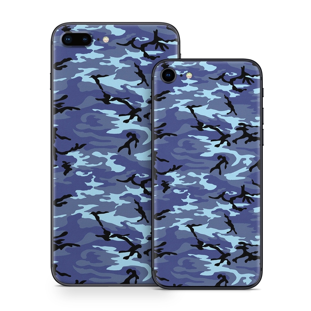 iPhone 8 Series Skin design of Military camouflage, Pattern, Blue, Aqua, Teal, Design, Camouflage, Textile, Uniform, with blue, black, gray, purple colors