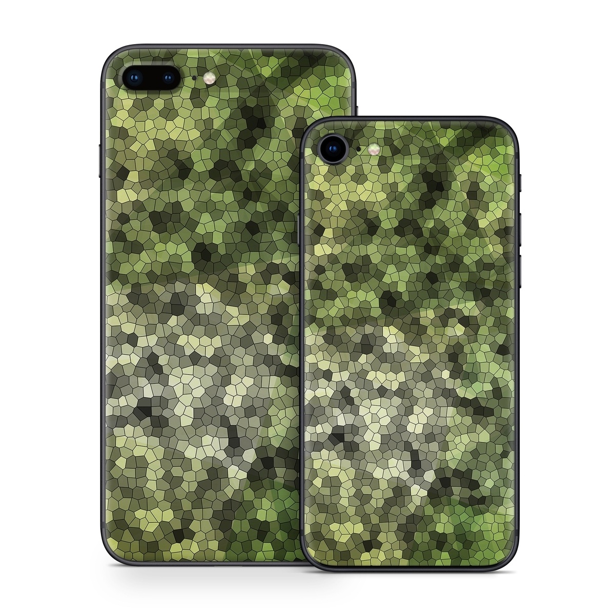 iPhone 8 Series Skin design of Green, Grass, Leaf, Plant, Pattern, Groundcover, with black, white, green, gray colors