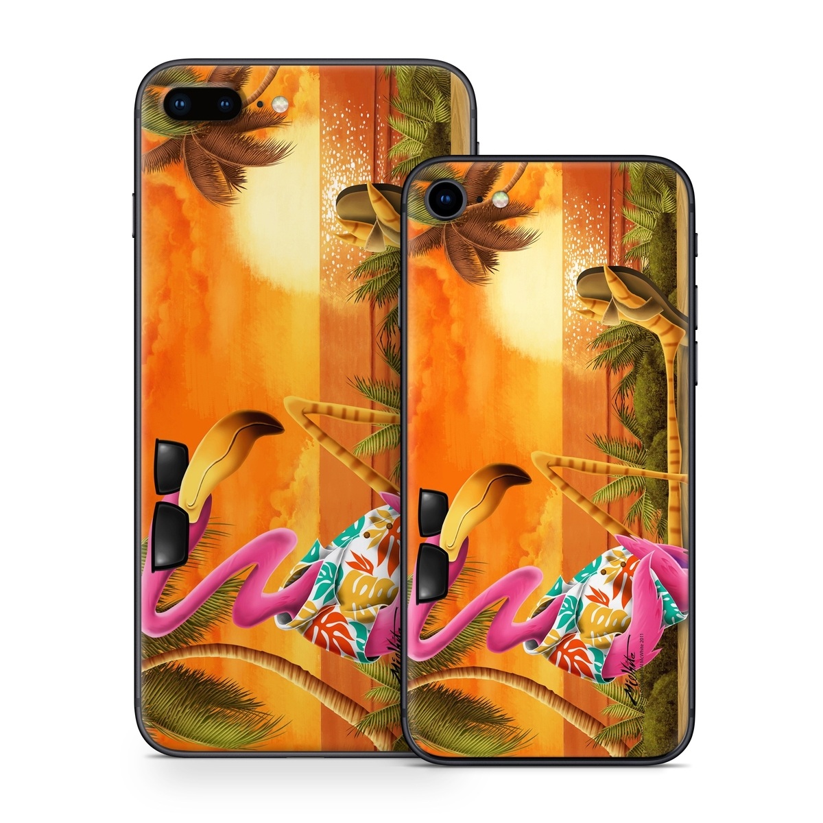 iPhone 8 Series Skin design of Cartoon, Art, Animation, Illustration, Plant, Cg artwork, Shoe, Fictional character, with red, orange, green, black, pink colors
