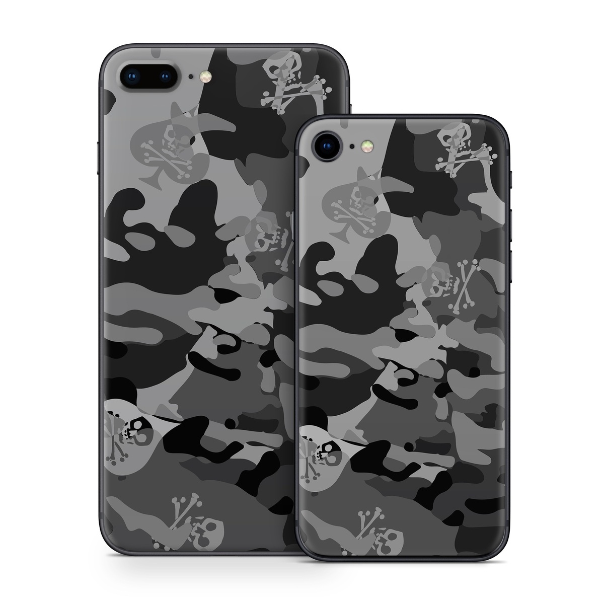 iPhone 8 Series Skin design of Military camouflage, Pattern, Design, Camouflage, Illustration, Uniform, Black-and-white, Wallpaper, Art, with black, gray colors