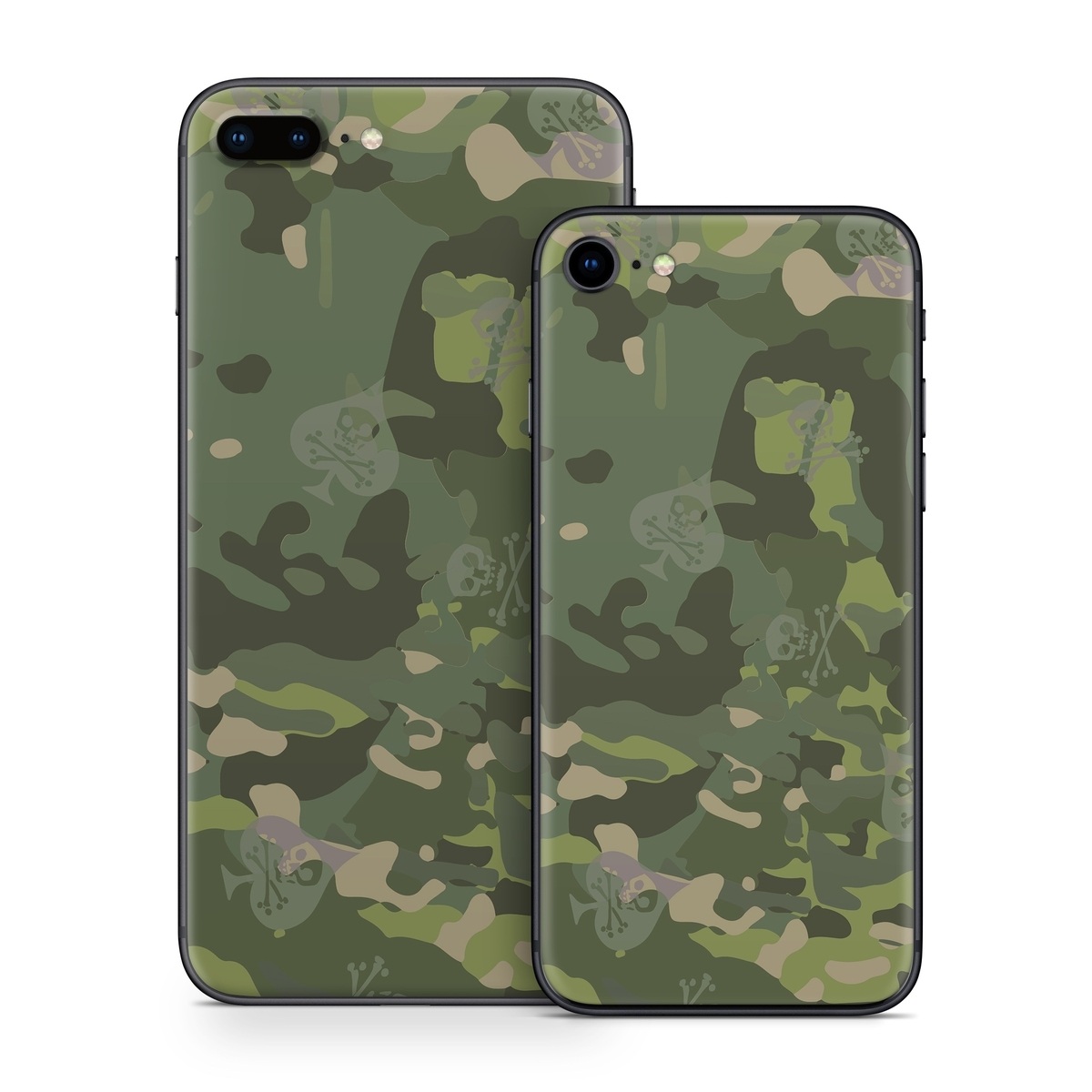 iPhone 8 Series Skin design of Military camouflage, Pattern, Camouflage, Uniform, Clothing, Green, Design, Leaf, Plant, Illustration, with green, brown colors