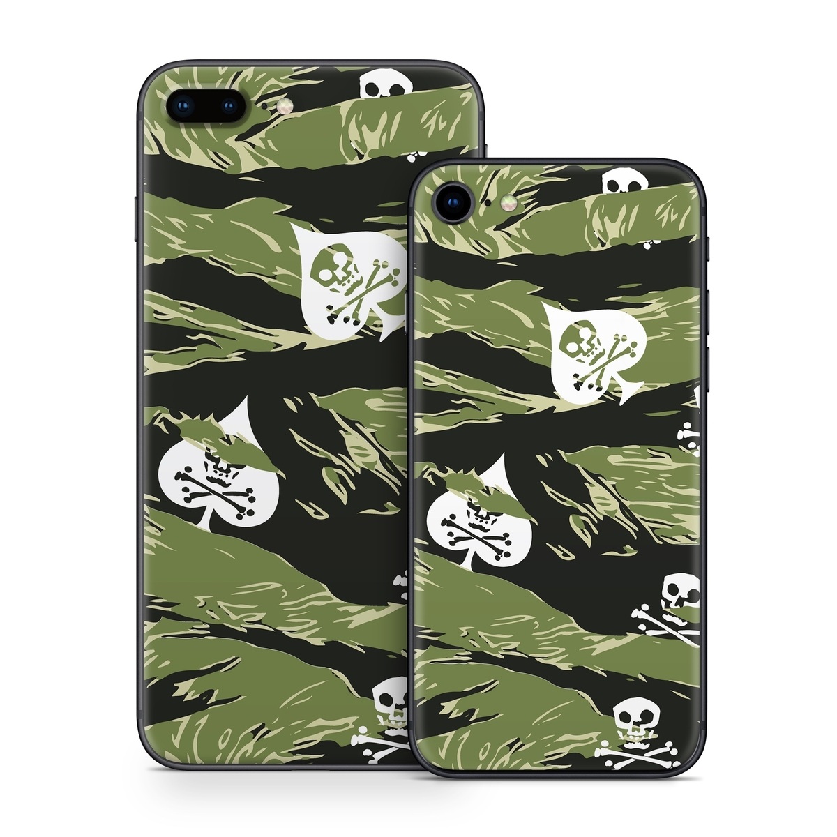 iPhone 8 Series Skin design of Military camouflage, Pattern, Leaf, Illustration, Design, Tree, Camouflage, Plant, Art, Branch, with black, white, green colors