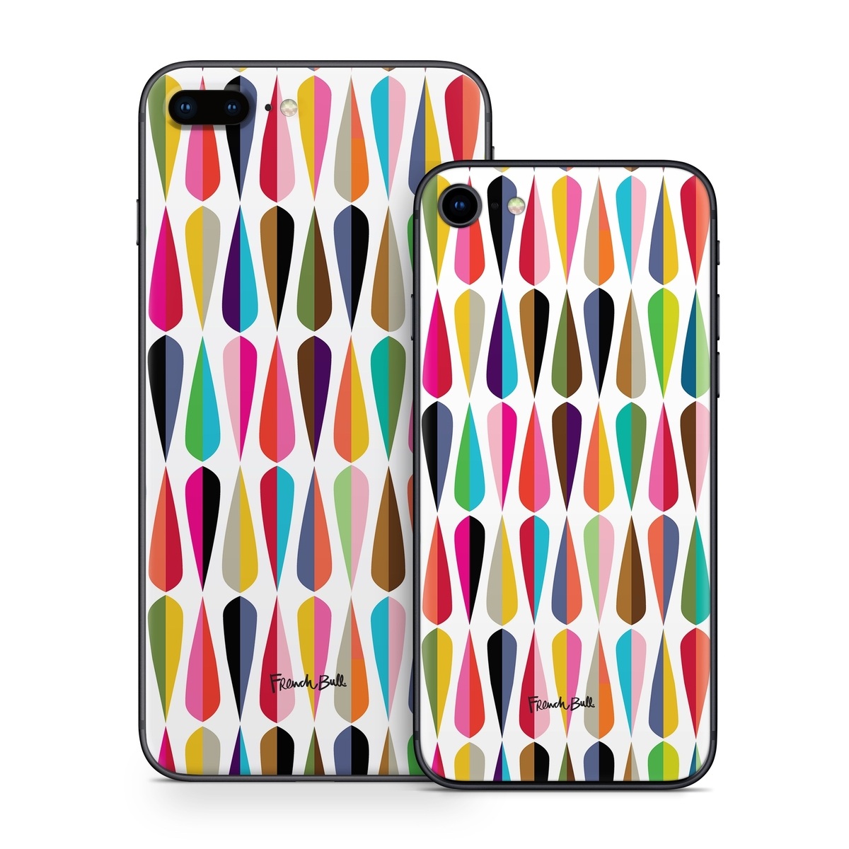iPhone 8 Series Skin design of Colorfulness, Font, Pink, Magenta, Material property, Art, Symmetry, Circle, Pattern, Tints and shades, with white, blue, pink, purple, orange, red, yellow, green, purple colors