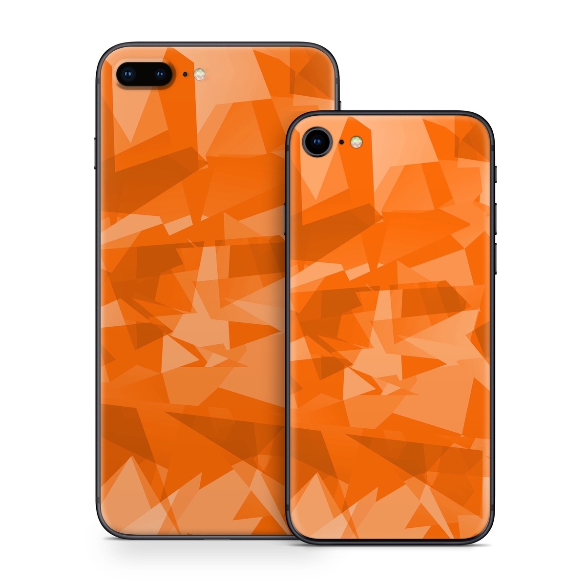 iPhone 8 Series Skin design of Orange, Pattern, Peach, Line, Design, Triangle, with orange colors