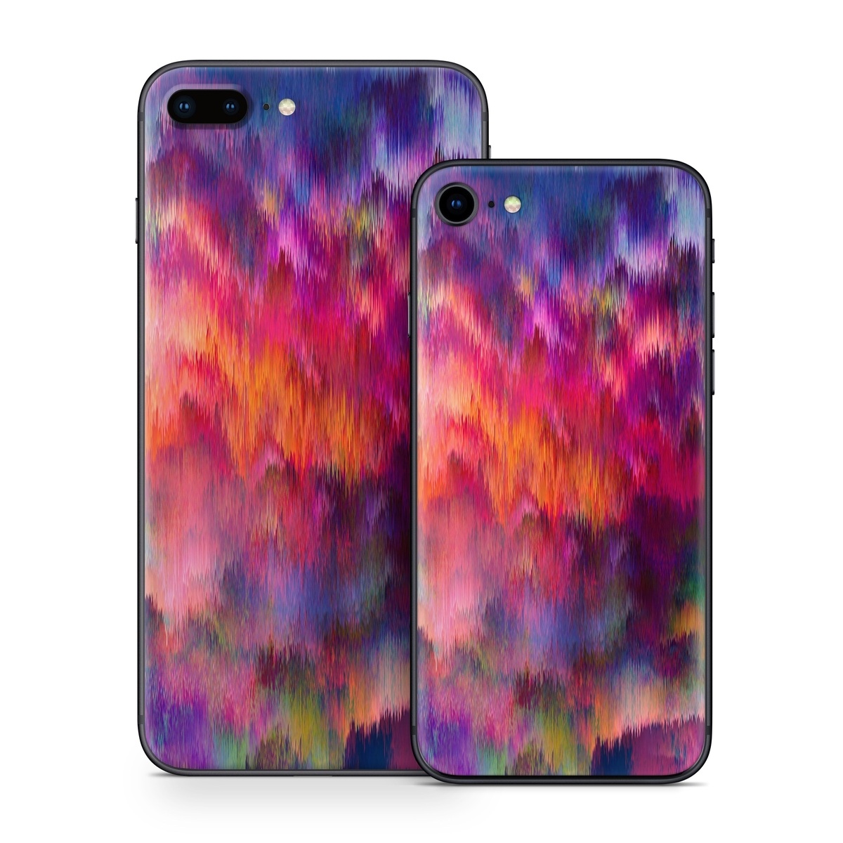 iPhone 8 Series Skin design of Sky, Purple, Pink, Blue, Violet, Painting, Watercolor paint, Lavender, Cloud, Art, with red, blue, purple, orange, green colors