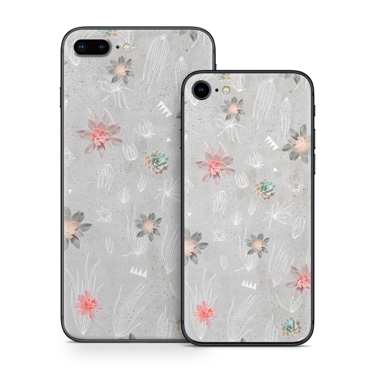 iPhone 8 Series Skin design of Pink, Pattern, Wrapping paper, Textile, Design, Wallpaper, Floral design, Plant, Flower, with gray, red, white, pink colors