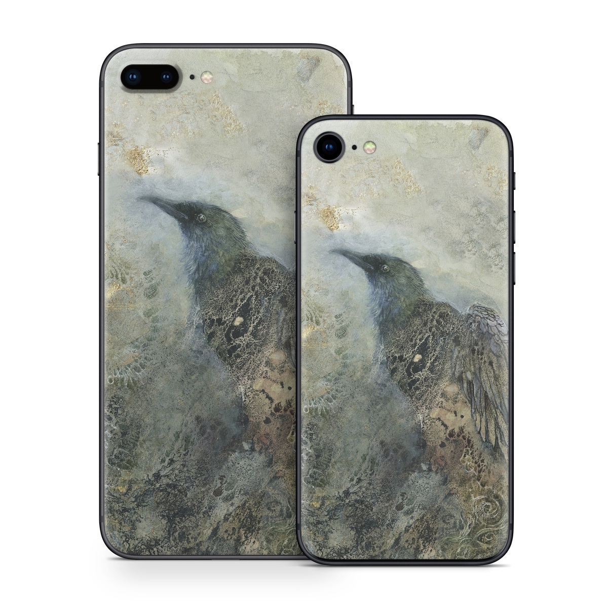 iPhone 8 Series Skin design of Painting, Water, Geology, Art, Rock, Watercolor paint, Illustration, with black, gray, white, blue colors