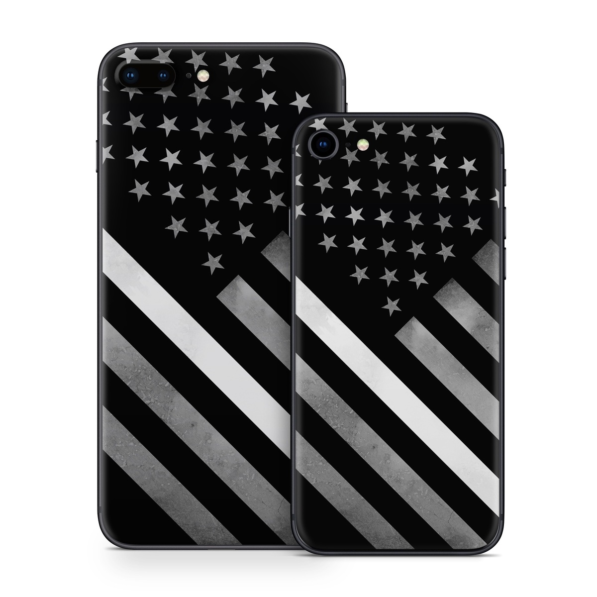 iPhone 8 Series Skin design of Black, Black-and-white, Pattern, Monochrome Photography, Line, Flag Of The United States, Monochrome, Flag, Design, Font, Photography, Style, Parallel, with black, white, gray colors