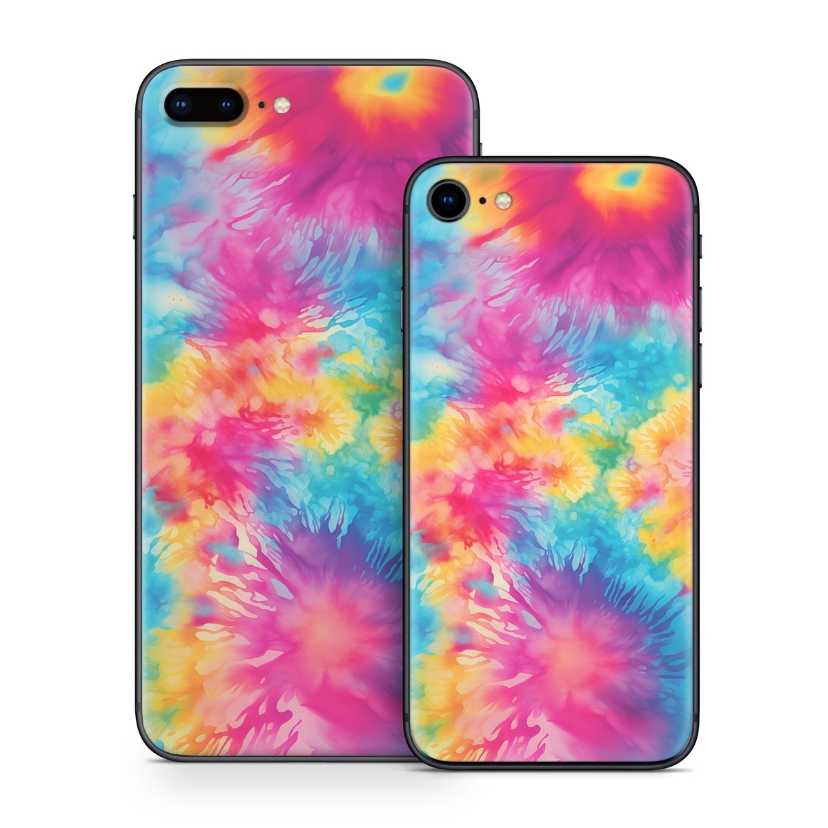 iPhone 8 Series Skin design of Colorfulness, Plant, Flower, Orange, Paint, Petal, Pink, Art, Painting, Magenta, with black, gray, orange colors