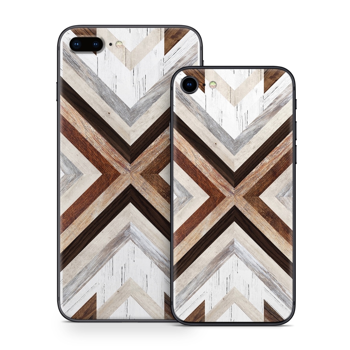 iPhone 8 Series Skin design of Architecture, Line, Pattern, Brown, Symmetry, Wood, Design, Building, Facade, Material property, with white, brown, gray colors
