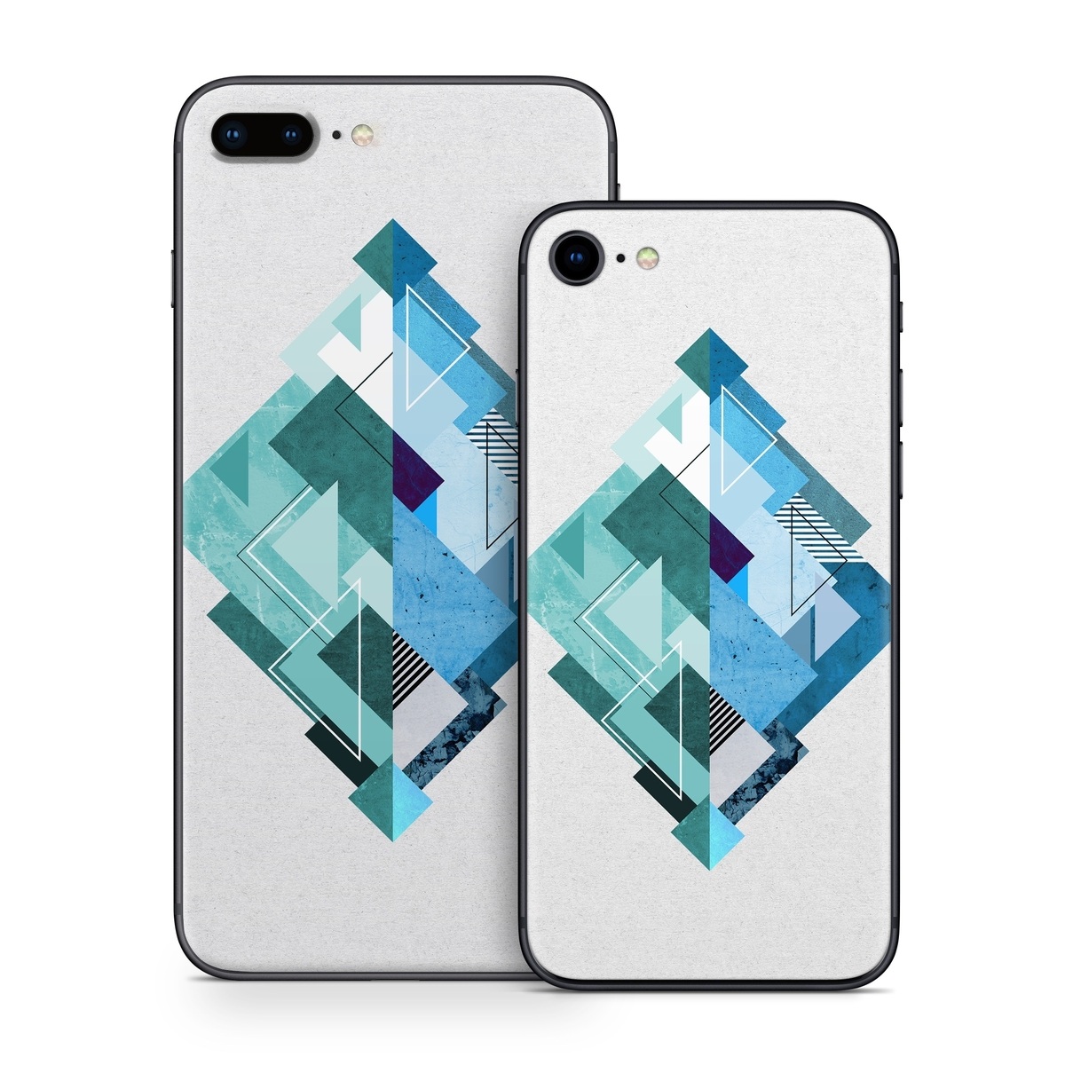 iPhone 8 Series Skin design of Blue, Turquoise, Illustration, Graphic design, Design, Line, Logo, Triangle, Graphics, with gray, blue, purple colors