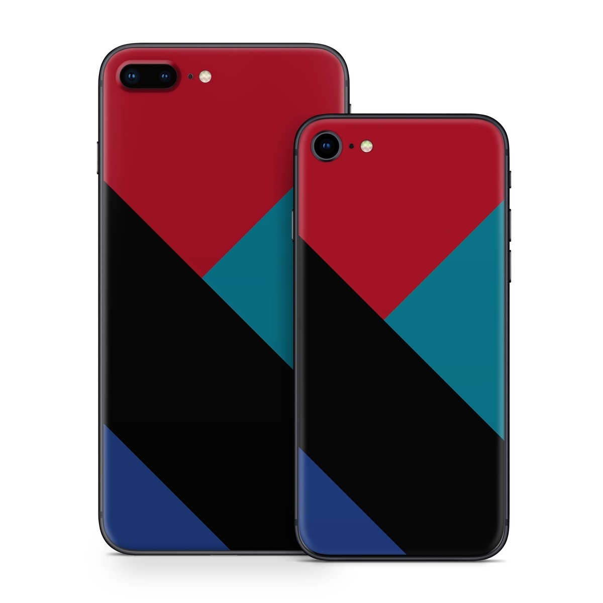iPhone 8 Series Skin design of Blue, Green, Turquoise, Azure, Teal, Electric blue, Line, Pattern, Design, Graphic design, with black, blue, red colors