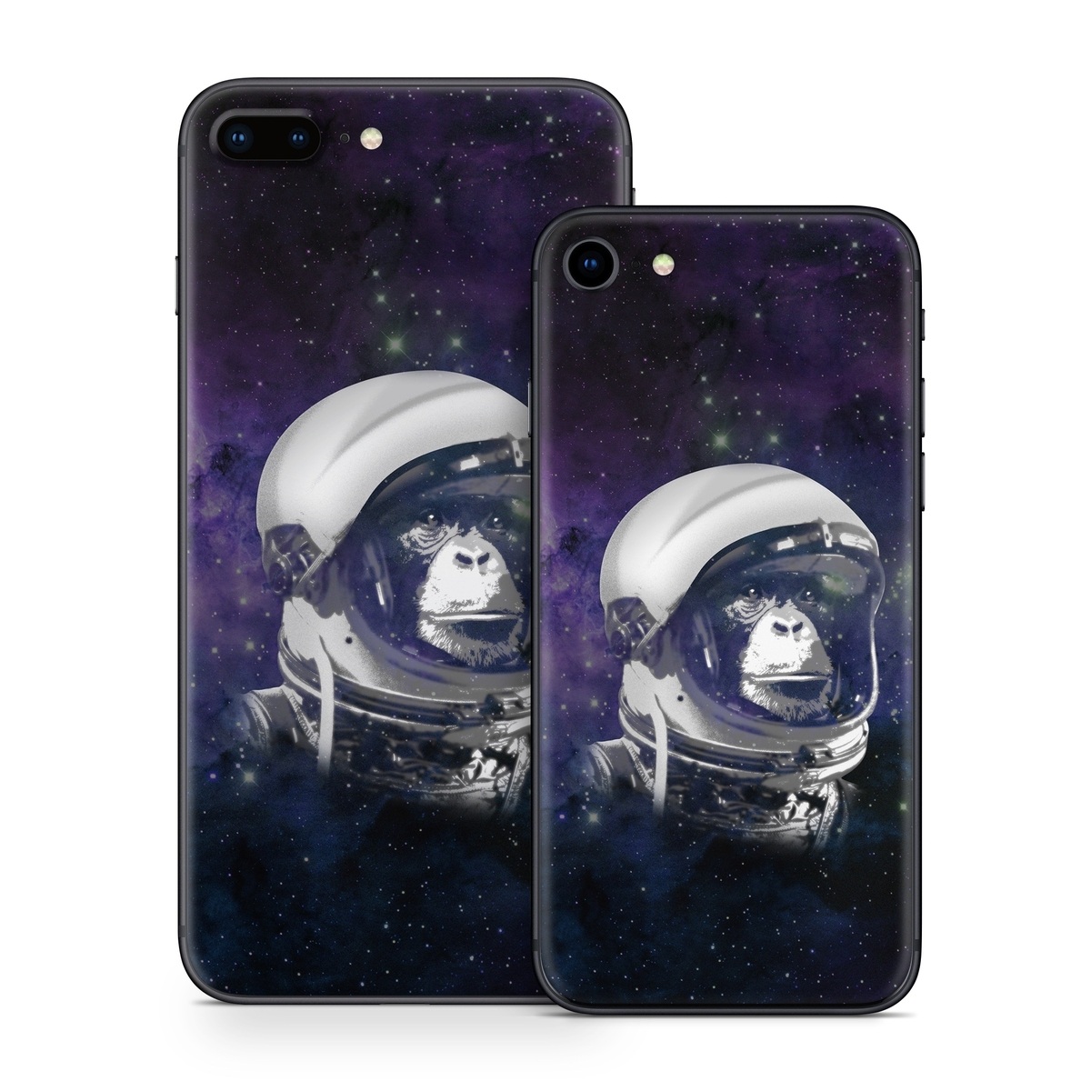 iPhone 8 Series Skin design of Helmet, Astronaut, Personal protective equipment, Illustration, Space, Outer space, Headgear, Fictional character, Sports gear, Football gear, with black, gray, blue, white colors