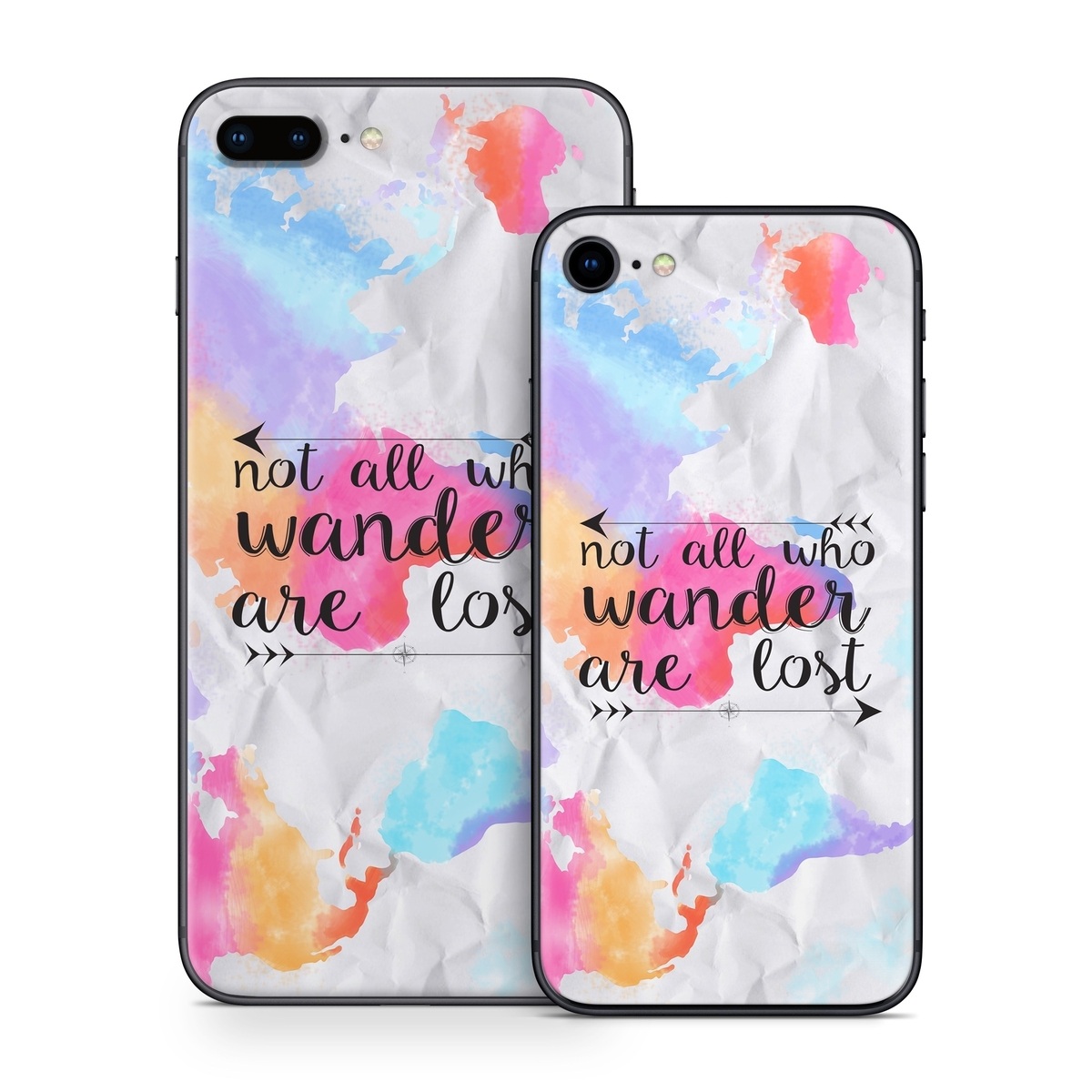iPhone 8 Series Skin design of Font, Text, Calligraphy, Graphics, with black, white, orange, pink, red, blue, purple, yellow colors
