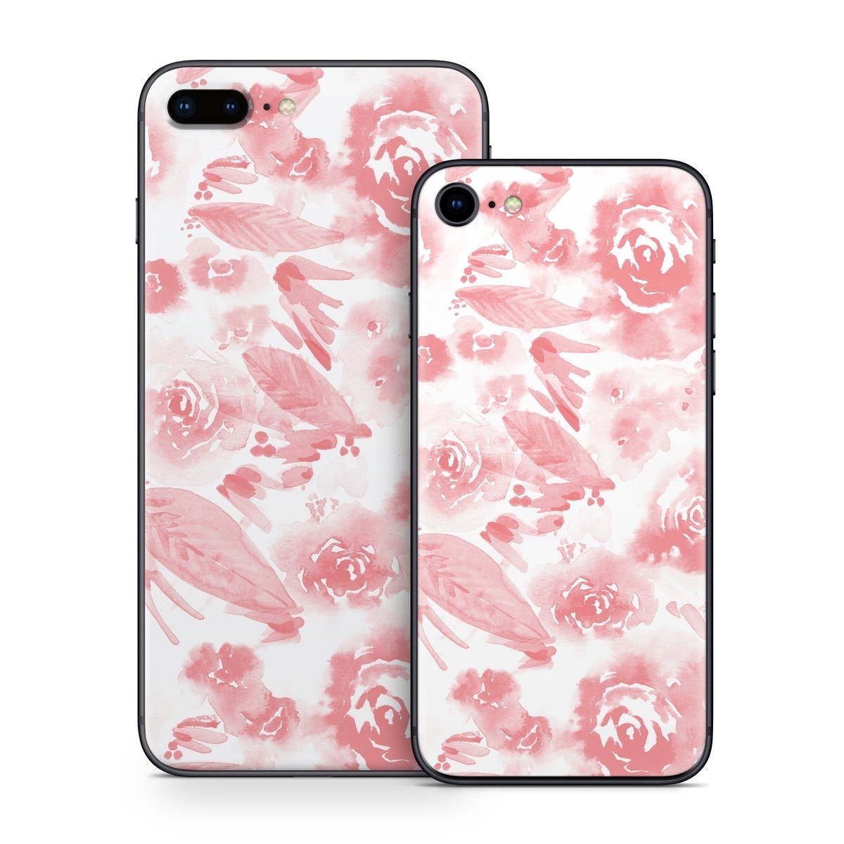 iPhone 8 Series Skin design of Pink, Pattern, Rose, Design, Floral design, Rose family, Garden roses, Petal, Flower, Textile, with white, red, pink colors