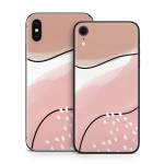Abstract Pink and Brown iPhone X Series Skin