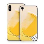 Abstract Yellow iPhone X Series Skin