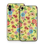 Button Flowers iPhone X Series Skin