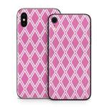 Pink Checks iPhone X Series Skin
