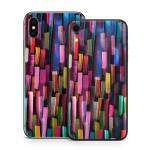 Colorful Brushstrokes Black iPhone X Series Skin