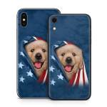 Patriotic Retriever iPhone X Series Skin