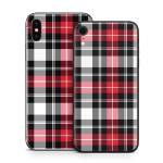 Red Plaid iPhone X Series Skin
