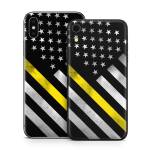 Thin Yellow Line Hero iPhone X Series Skin
