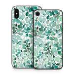 Watercolor Eucalyptus Leaves iPhone X Series Skin