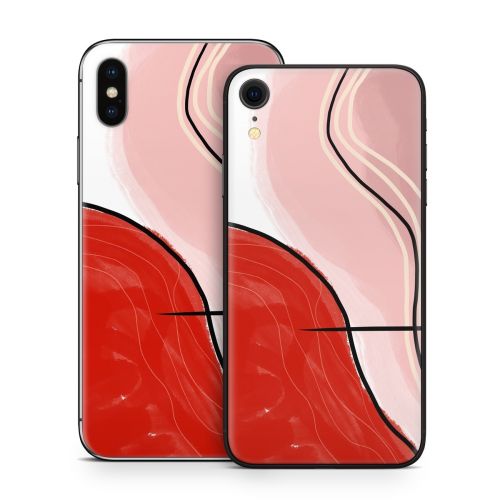 Abstract Red iPhone X Series Skin