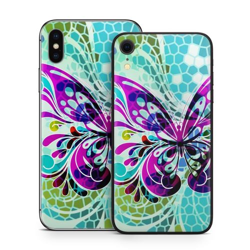 Butterfly Glass iPhone X Series Skin