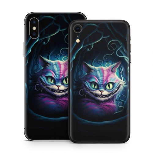 Blue Cheshire Cat iPhone X Series Skin