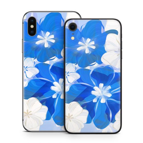 Blue Flowers iPhone X Series Skin