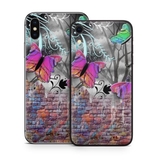 Butterfly Wall iPhone X Series Skin