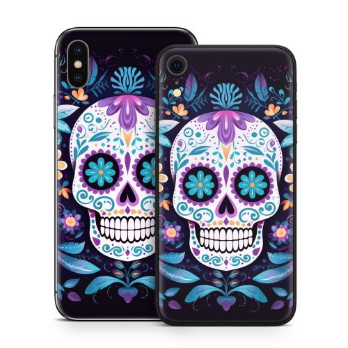 Calavera Azul iPhone X Series Skin