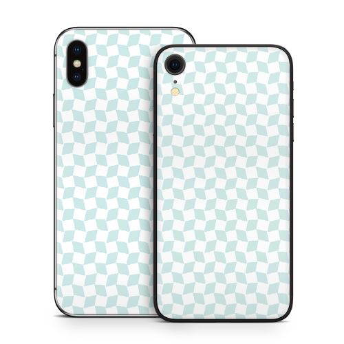 Checker Light Blue iPhone X Series Skin