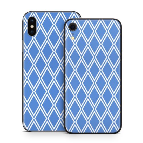 Blue Checks iPhone X Series Skin