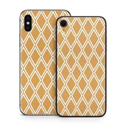 Orange Checks iPhone X Series Skin