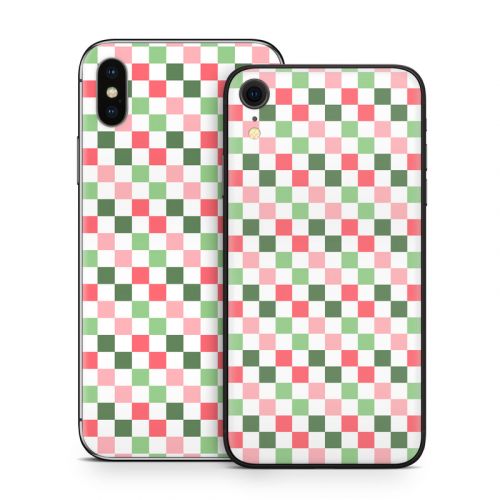Christmas Checkers iPhone X Series Skin