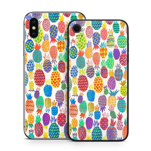 Colorful Pineapples iPhone X Series Skin