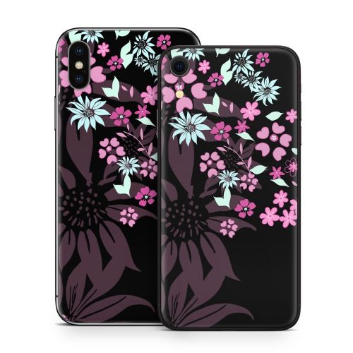 Dark Flowers iPhone X Series Skin