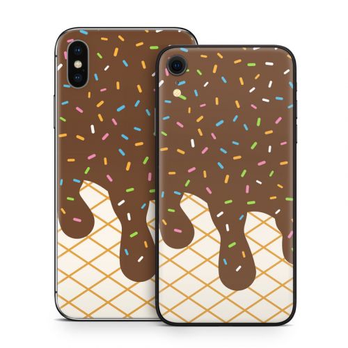 Chocolate Ice Cream Drip iPhone X Series Skin