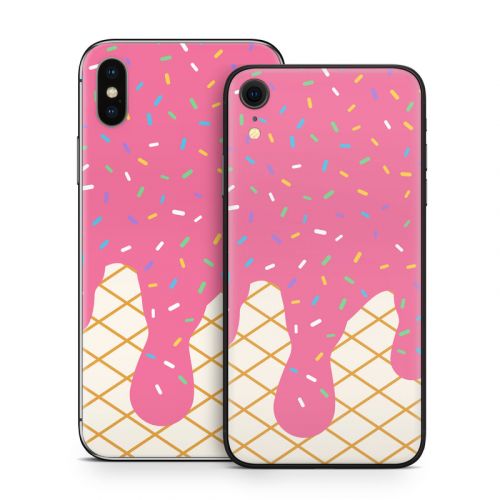 Strawberry Ice Cream Drip iPhone X Series Skin