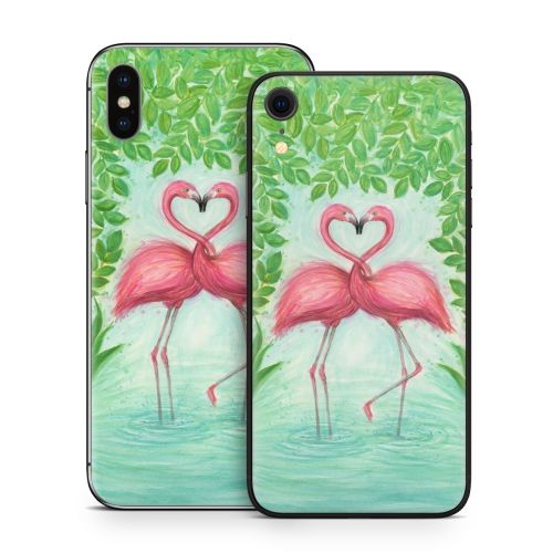 Flamingo Love iPhone X Series Skin
