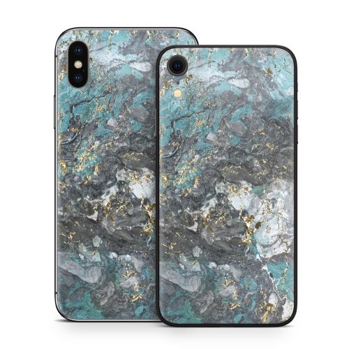 Gilded Glacier Marble iPhone X Series Skin