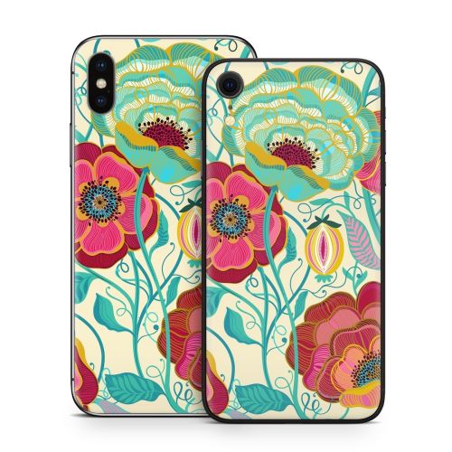 Golden Flowers iPhone X Series Skin