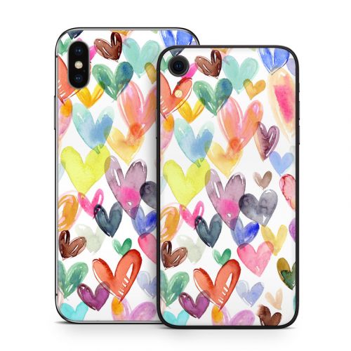 Juvi Hearts iPhone X Series Skin